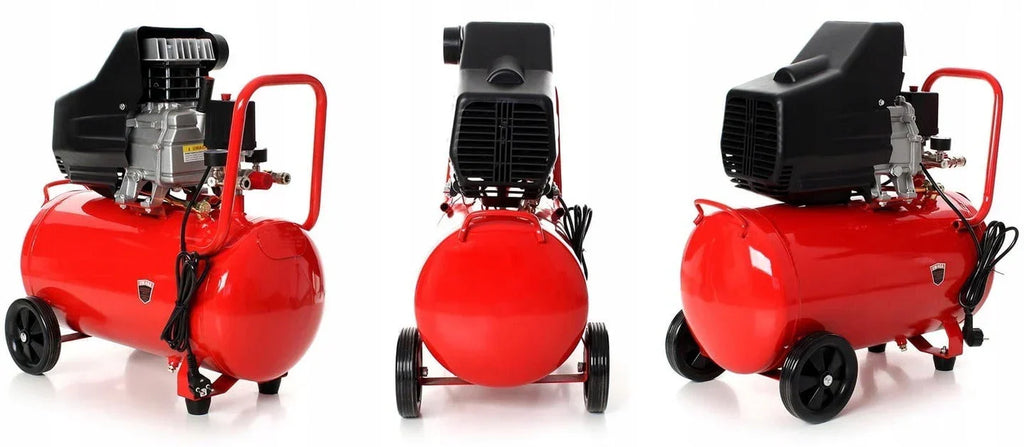COMPRESSOR DE AR A ÓLEO 50L 3,8HP 8BAR + CONJUNTO DE ACESSÓRIOS PNEUMÁTICOS