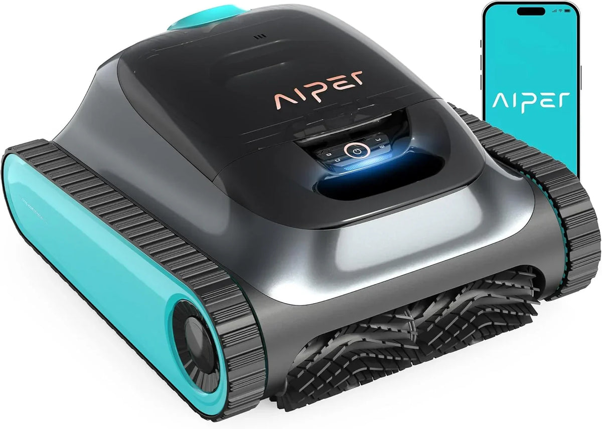 AIPER Scuba S1 2026 Upgrade Robô Limpador de Piscinas e Paredes, Aspirador de Fundo de Piscina com Bateria Melhorada de 240 min, Navegação Inteligente de Alta Precisão, Filtração Ultrafina + App e OTA