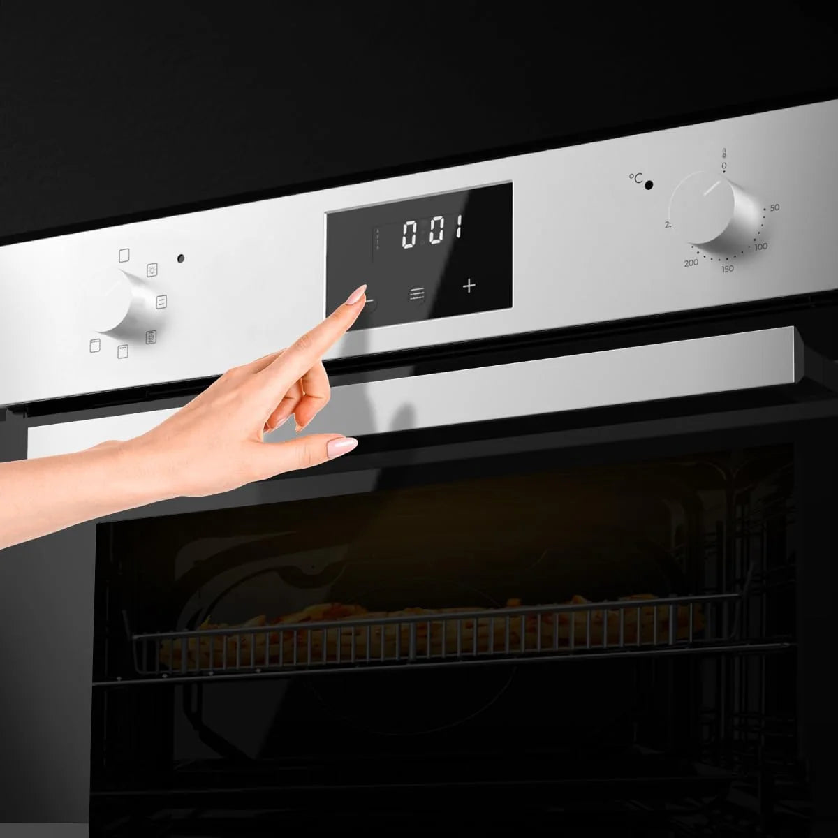 Cecotec Forno Embutível Multifunção 70L Bolero Hexa M226001 Linha A. 2800W, 7 Funções, Display, Base a Vapor XXL, Assistência a Vapor, Limpeza a Vapor Fácil, Ventilador de Arrefecimento, Modo Eco, Modo Convecção, Modo Grelhador