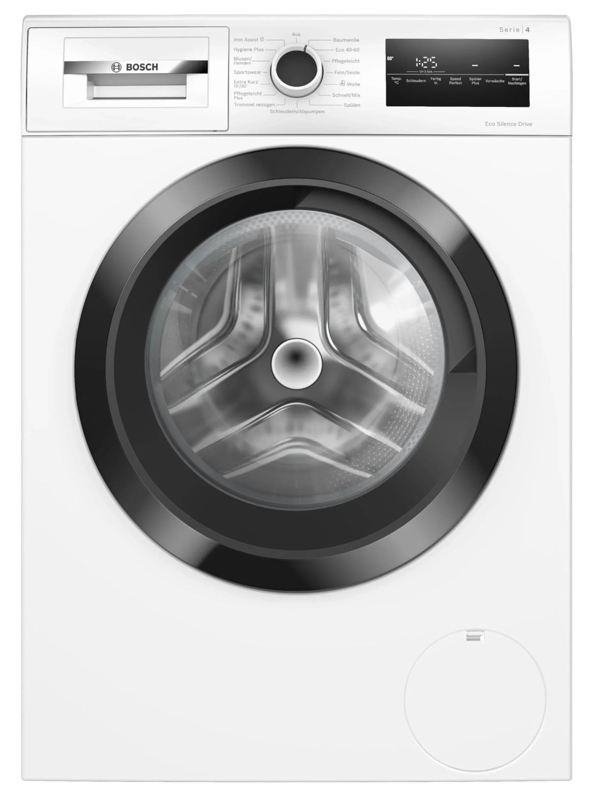2025 Bosch WAN282K3, Serie 4, Máquina de lavar de carga frontal, 8 kg, 1400 rpm, SpeedPerfect, máxima economia de energia e água, função Adicionar roupa, especialmente higiênica, AquaStop, IronAssist