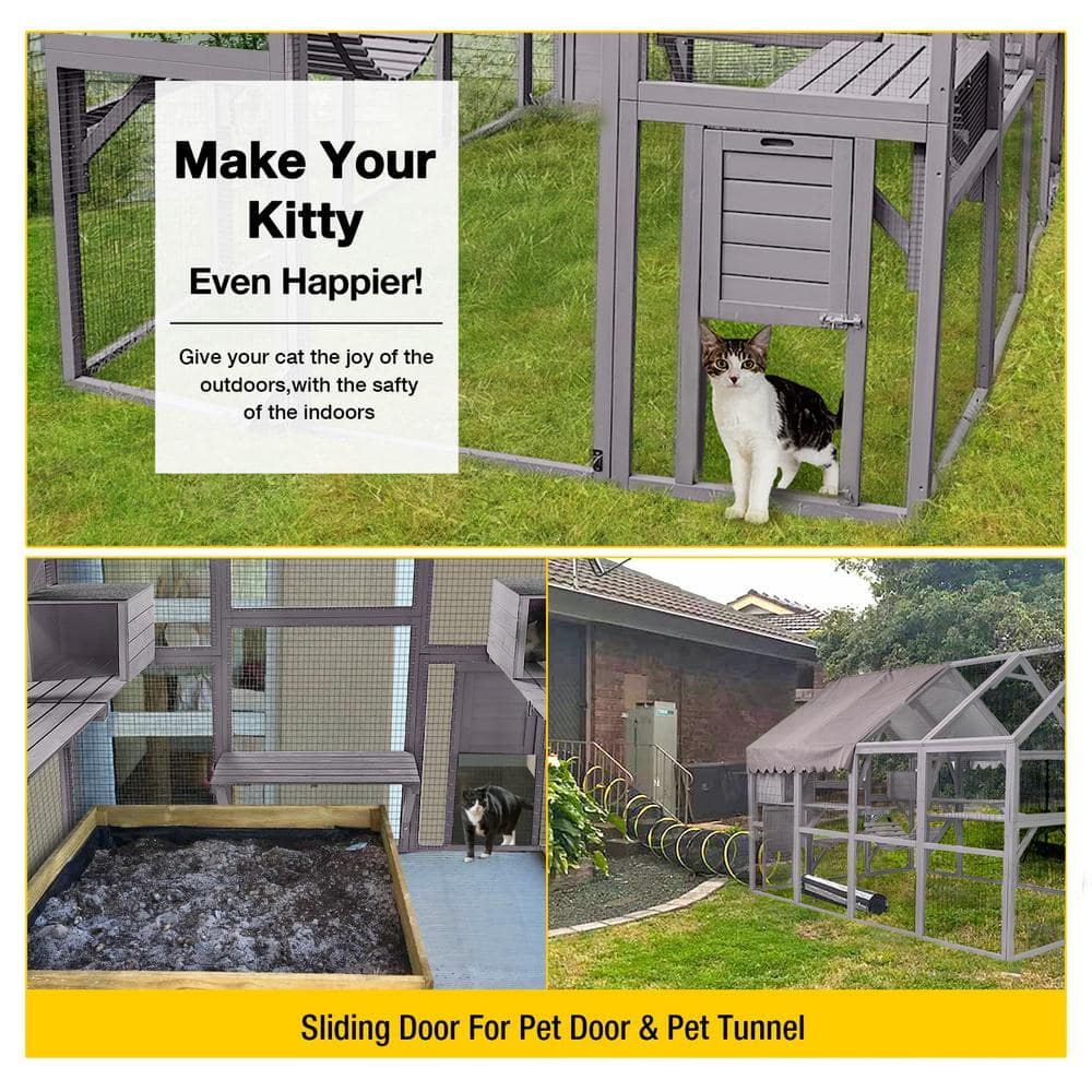 aivituvin Recinto Externo para Gatos – Grande Área de Brincadeira para Gatos