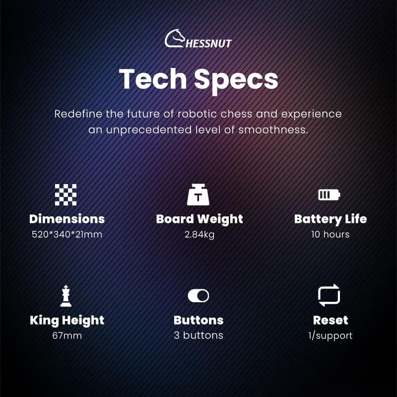 Xadrez Chessnut EVO AI - Motor Maia Integrado, BOT de xadrez Personalizável, Reconhecimento Completo de Peças, Compatível com Plataformas Principais, Design Inteligente Tudo em um