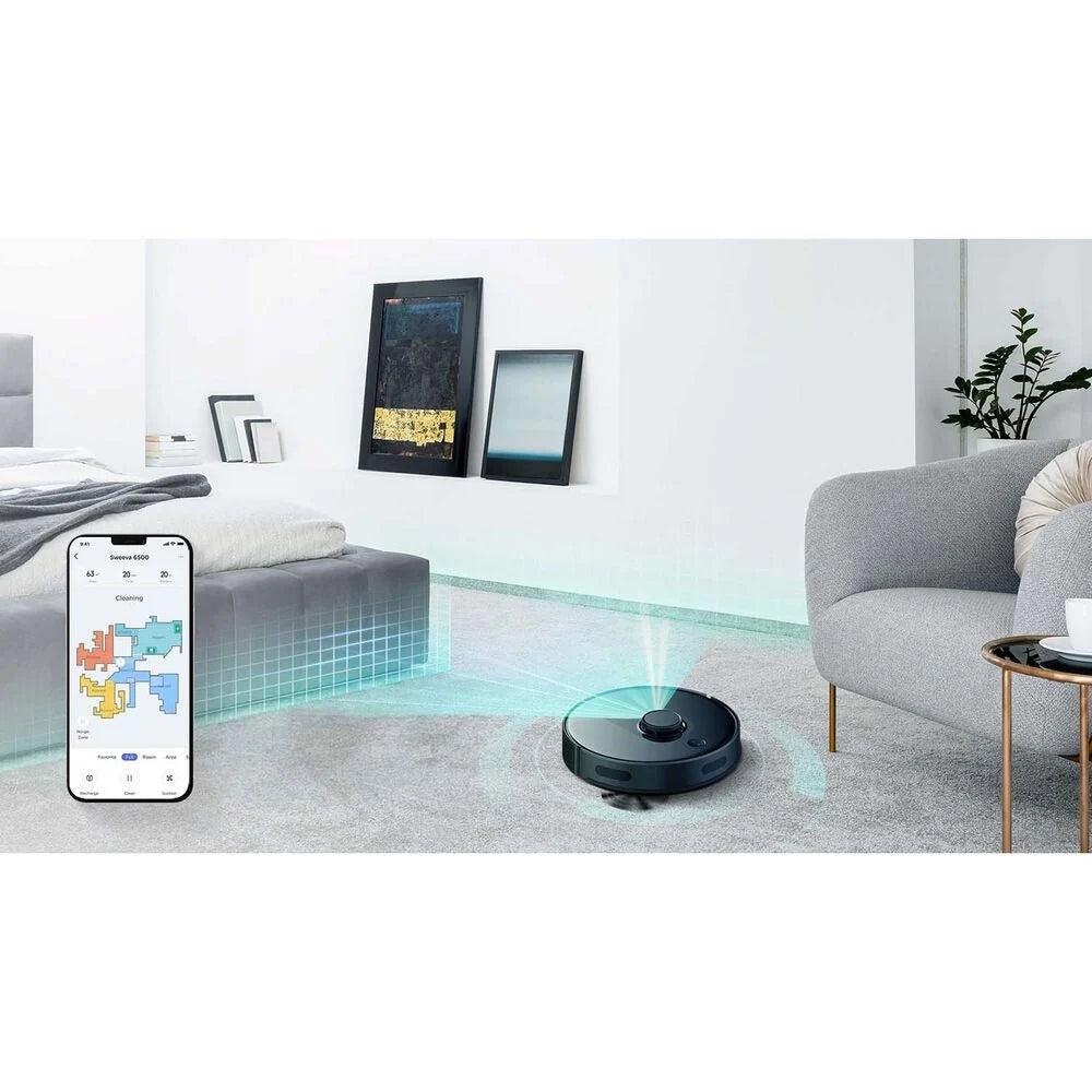 Robô Aspirador TCL Sweeva 6500 Preto, 2700 Pa, 4 modos de operação