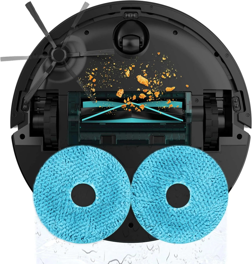 Cecotec Robô Aspirador e Passa Pano com Base de Esvaziamento Automático e App Conga X50 X-Treme. Navegação a Laser, Mapeamento Interativo, 15000Pa, Autonomia 240mins, Panos Eleváveis, Base com 3 Depósitos