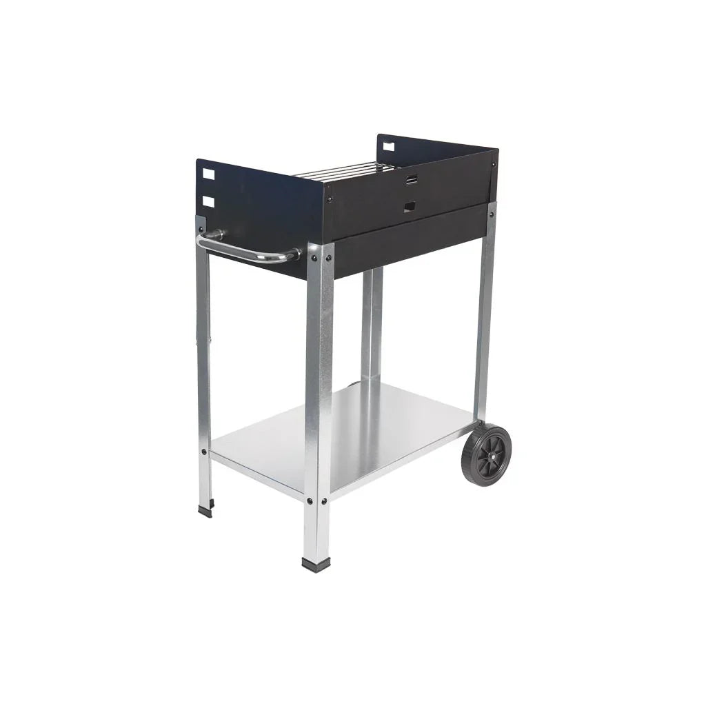 Cofan Churrasqueira a Carvão Com Rodas | Grelha Ajustável | Com Tijolo Refratário e Alça Lateral | Fácil Transporte | Grande Superfície de Grelhar | Medidas: 56,7 X 36 X 83 Cm
