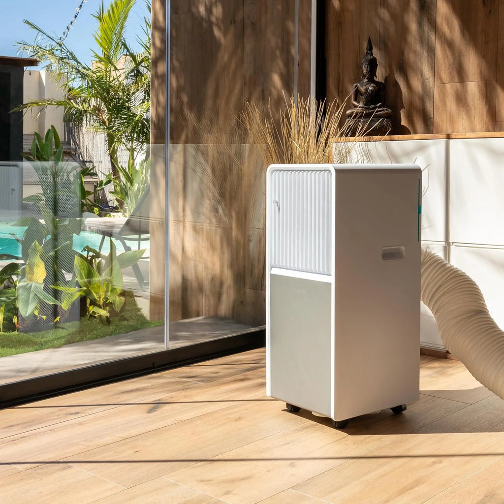 Cecotec Ar Condicionado Portátil com Controle Remoto e Bomba de Calor ForceClima 9450 Style Heating, 9000 BTU, Touch, Ecrã LED, 5 Modos, 2 Velocidades, Desumidificador, Temporizador, 16 m², Branco