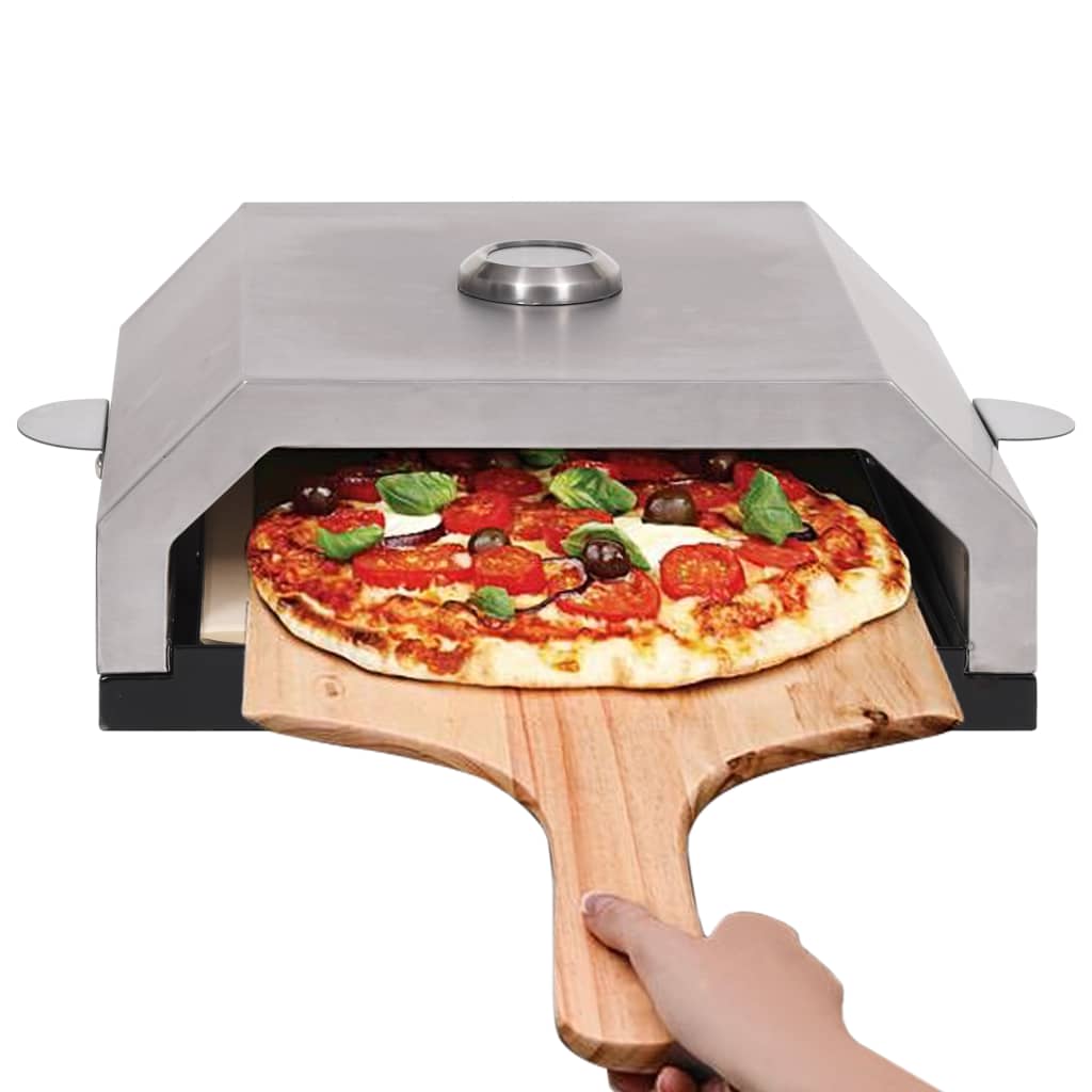 Forno de pizza com pedra cerâmica para churrasqueira carvão gás v1474