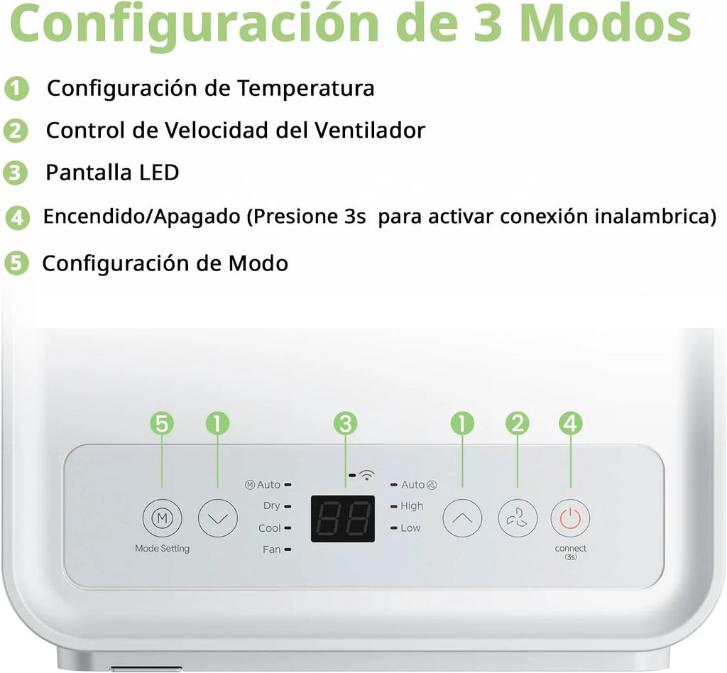 COMFEE Pinguim Ar Condicionado Portátil 9000 BTU/2300 Frigorias Breezy Cool Pro – Climatizador sem unidade exterior, Baixo Consumo, App Control e Kit de Janela – Refrigera, Ventila e Desumidifica