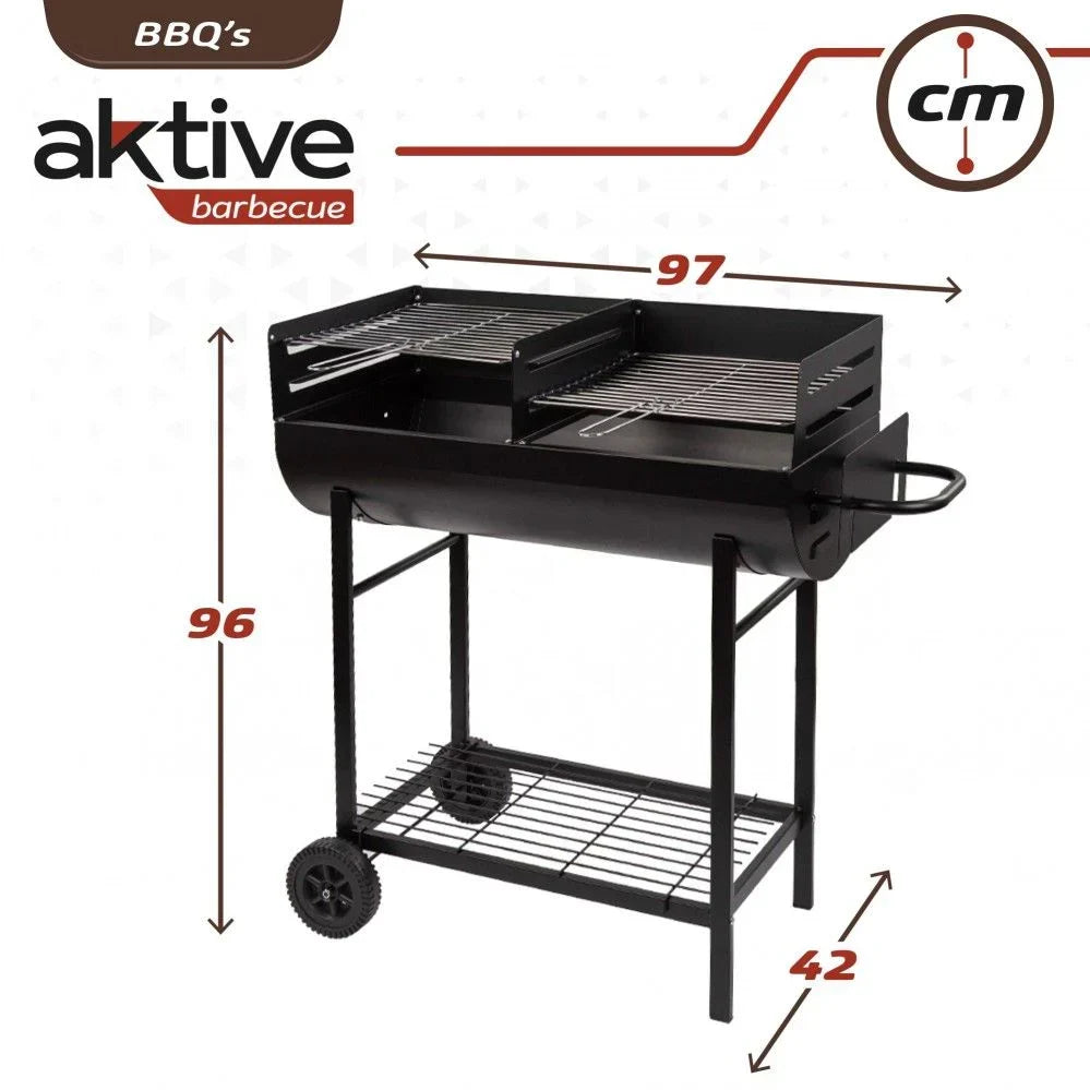 Churrasqueira a Carvão com Grelha Dupla Aktive