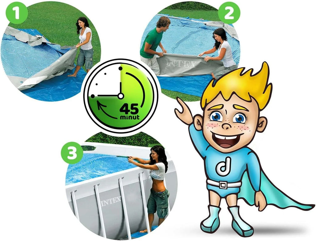 Piscina Retangular Intex Prism Frame 4m x 2m x 1m