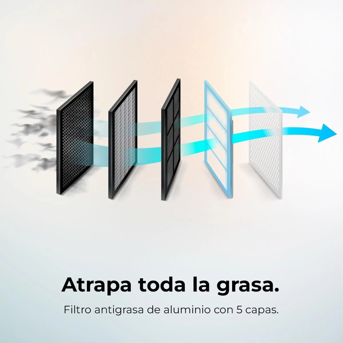 Cecotec Coifa Decorativa 90 cm Flux Dt 908000 Glass Black A++. Vidro Preto, 800m³/h de Potência, Motor 210W, A++, Controle Touch, 3 Níveis + Booster, Controle por Movimento de Mão