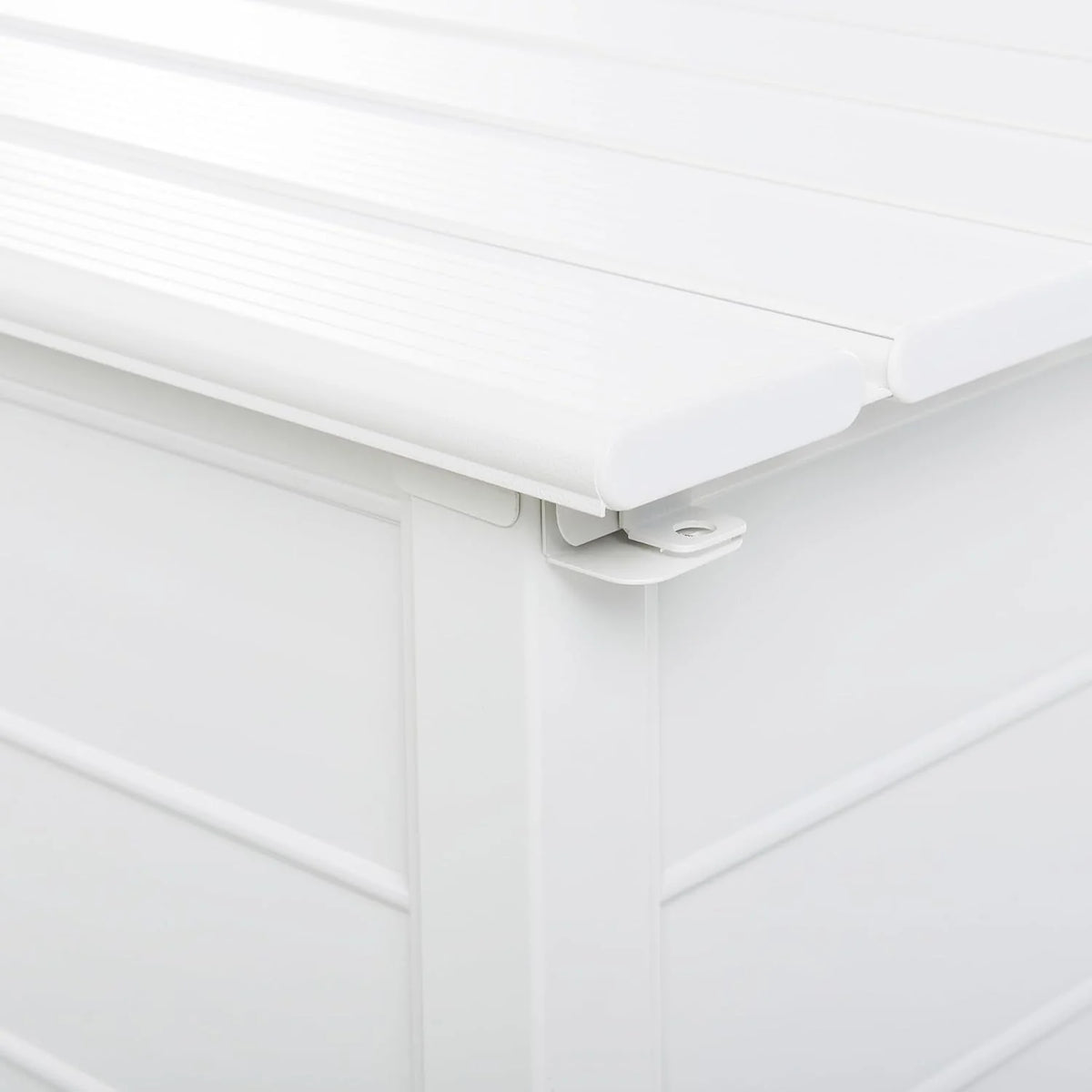 Beliani Baú de Alumínio Externo Armário de Jardim Branco 113 x 50 cm Campalto