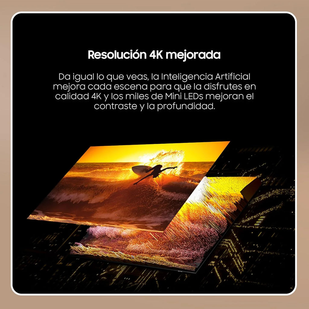Smart TV 55 polegadas Neo QLED QN90D 4K Mini LED com Resolução 4K Aprimorada, Processador NQ4 AI Gen2 com Inteligência Artificial, Dolby Atmos, Q-Symphony e Motion Xcelerator 144 Hz