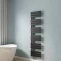Toalheiro de Água Quente EMKE, 1599x400 mm, Radiador de Parede para Banheiro, Cor Preta, 684W, Toalheiro de Banheiro, Fácil Instalação, Design Moderno