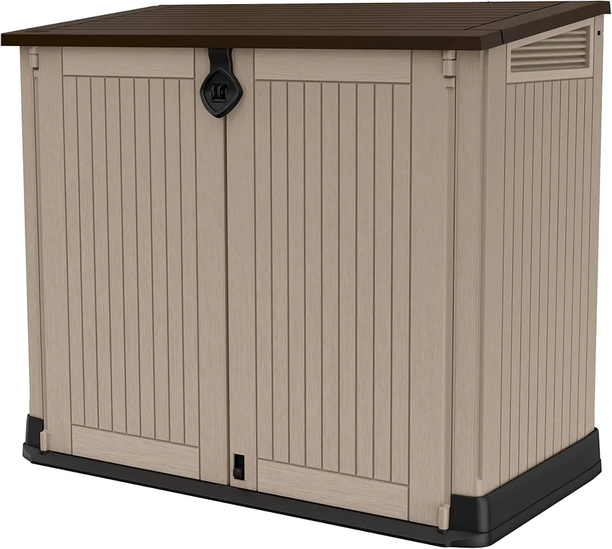 Keter Sio Max Armário de Jardim para Exterior, Capacidade 1200L, Toupeira/Bege, 145 x 125 x 82 cm