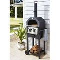 ProGarden Forno de Pizza para Churrasqueira Preto