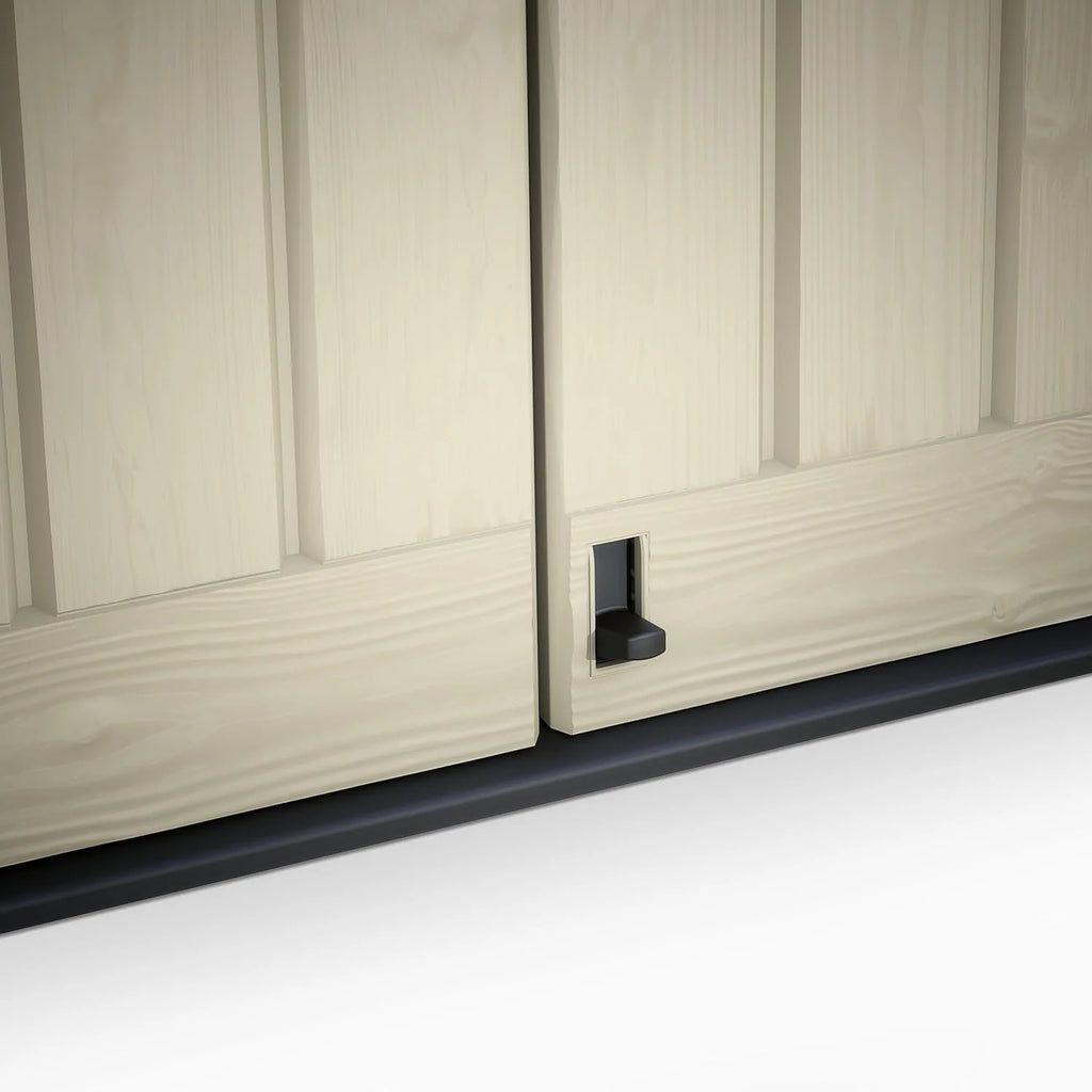 Keter Sio Max - Armário de Jardim Exterior, Capacidade 1200L, Cor Castanho-acinzentado/Bege, 145,5 x 125 x 82 cm