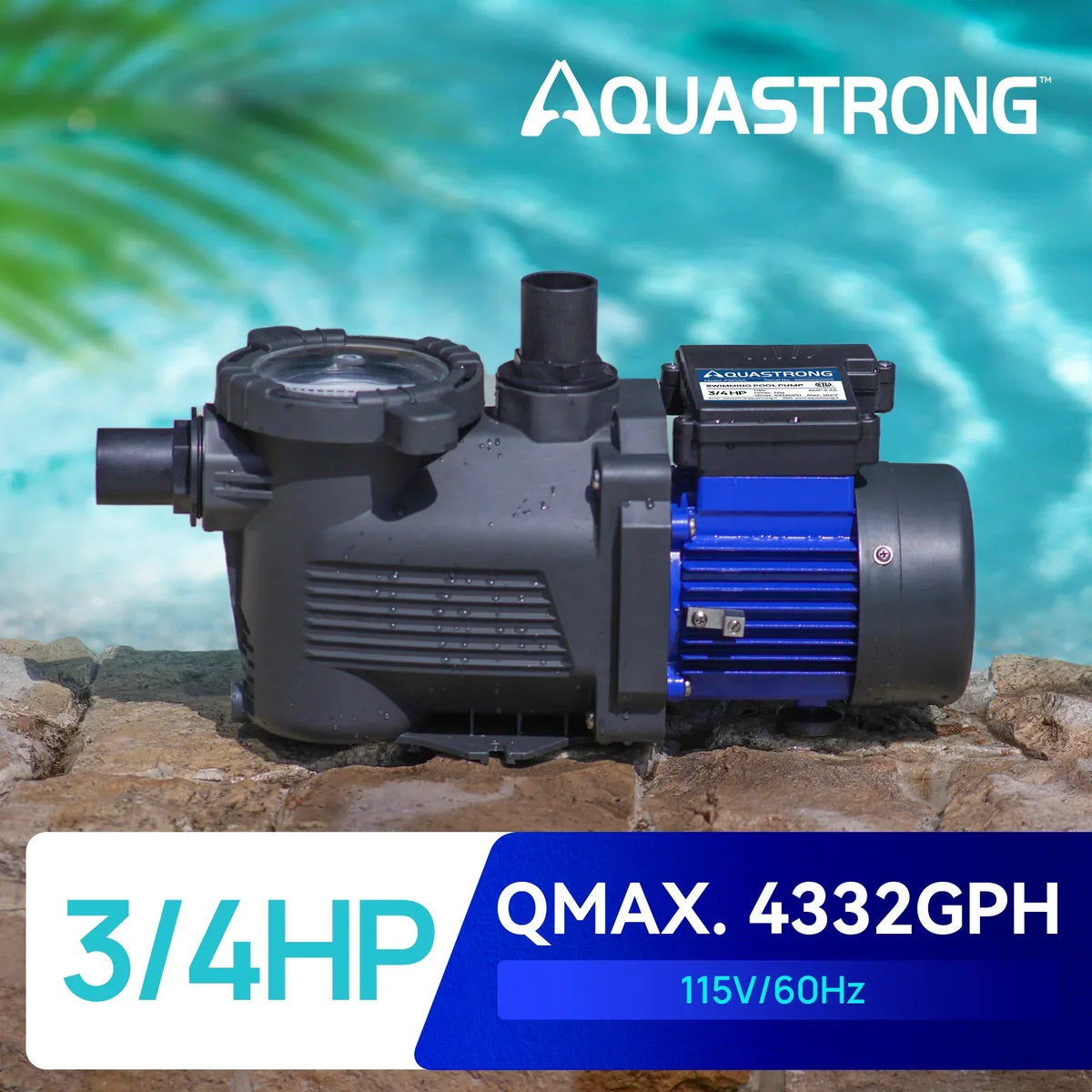Bomba de Piscina de Velocidade Única de 3/4 HP PSP066-LV 2025