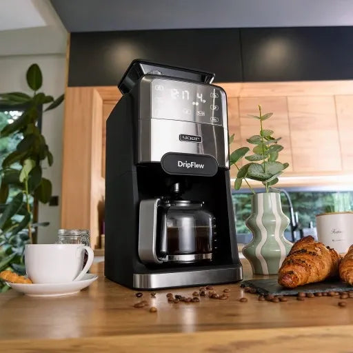 Máquina de Café Expresso com Moedor de Grãos Yoer 1520W 1,5L + Programador