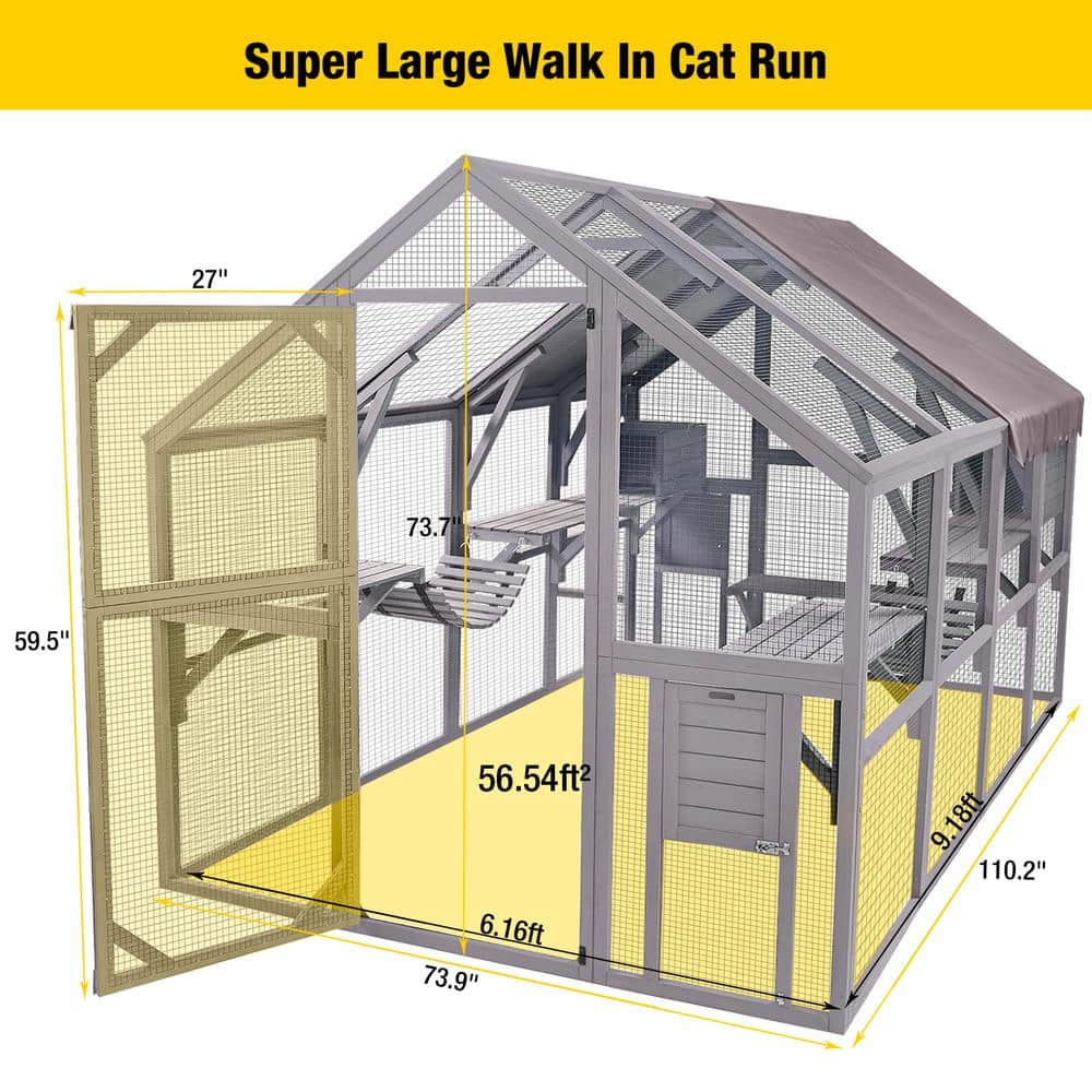 aivituvin Recinto Externo para Gatos – Grande Área de Brincadeira para Gatos