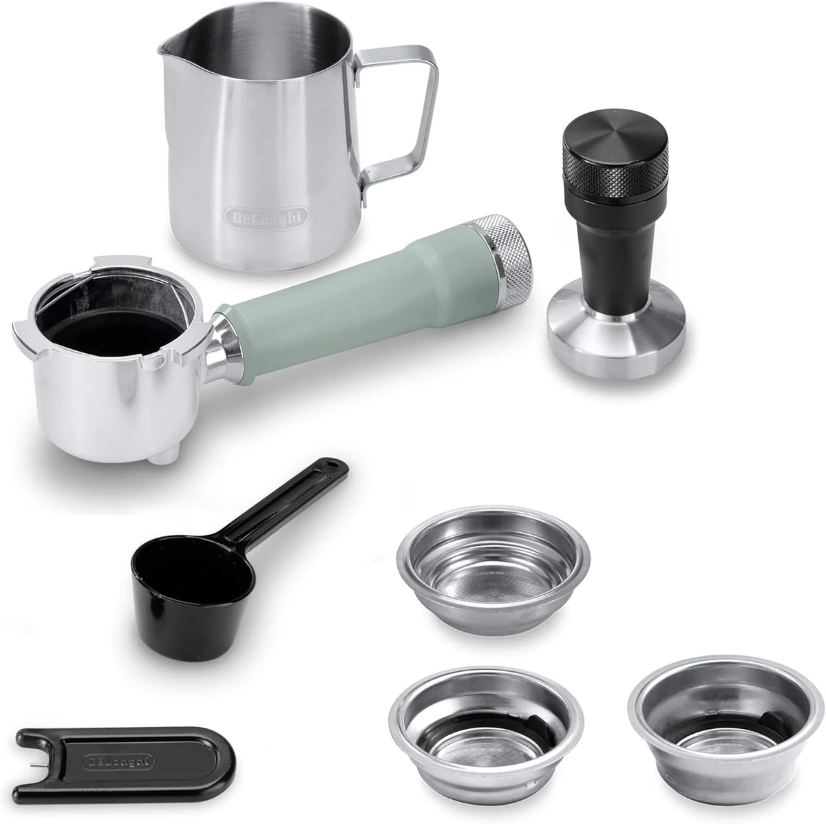 De'Longhi Dedica – Cafeteira Espresso Bomba de Aço Inoxidável para Café Moído ou Saches, Espresso e Cappuccino, Reservatório de 1.3 Litros, Sistema Anti-gotejamento, Modelo EC685.M, Cor Metal