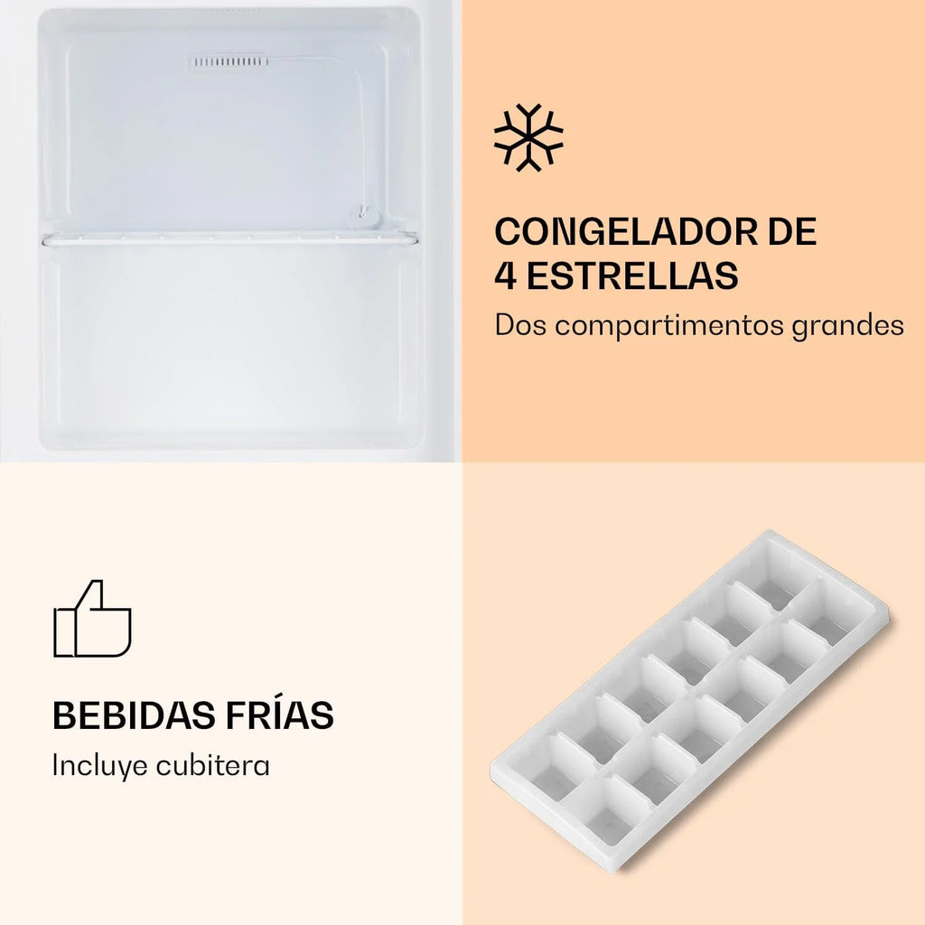 Klarstein Congelador Pequeno Vertical, Mini Congelador Portátil Silencioso para Casa e Escritório, Capacidade 33 l. com Prateleira, Eficiência Energética, Bandeja de Gelo e Raspador