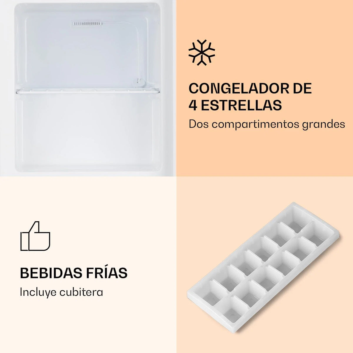 Klarstein Congelador Pequeno Vertical, Mini Congelador Portátil Silencioso para Casa e Escritório, Capacidade 33 l. com Prateleira, Eficiência Energética, Bandeja de Gelo e Raspador