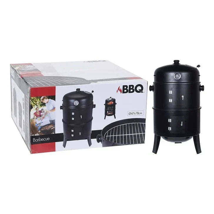 No 73866 #19 Churrasqueira Barril Para Defumar Preta 8719202892659