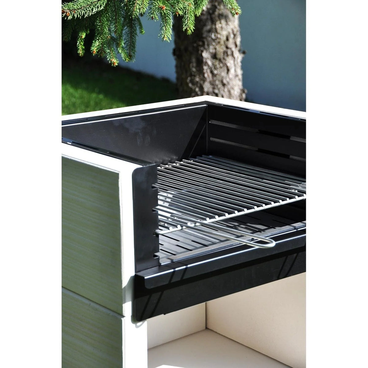 Churrasqueira de Concreto Venit Flex Carbono e Lenha