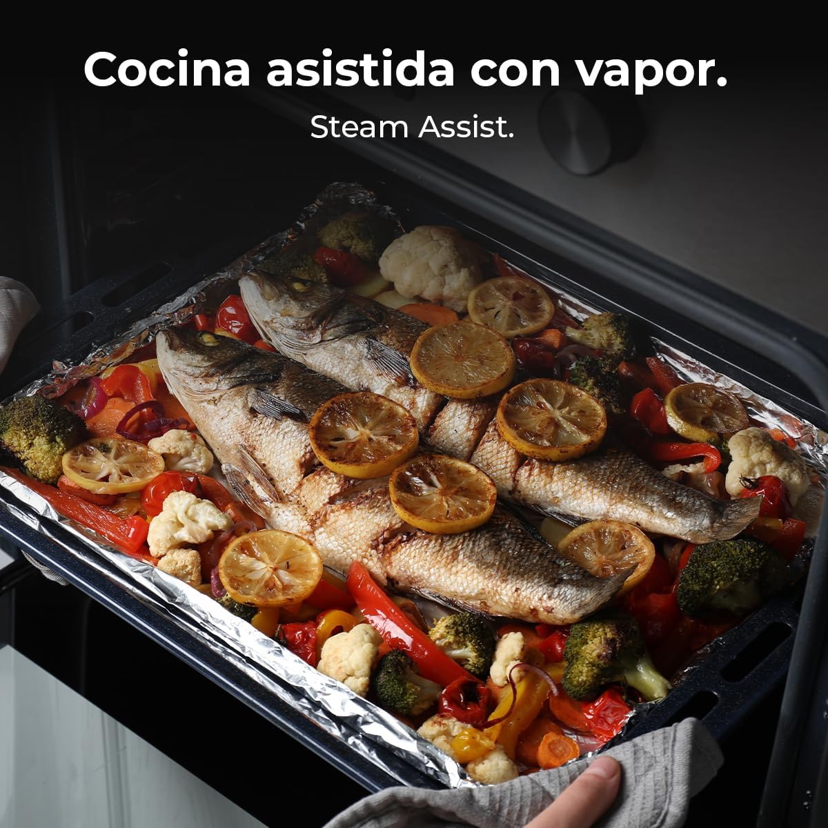 Forno Multifuncional de Encastre Cecotec 70L Bolero Hexa M236000 Inox Time. 2800W, 6 Funções, Temporizador, Base a Vapor XXL, Assistência a Vapor, Limpeza a Vapor Fácil, Ventoinha de Arrefecimento, Modo Descongelar, Eco, Convecção