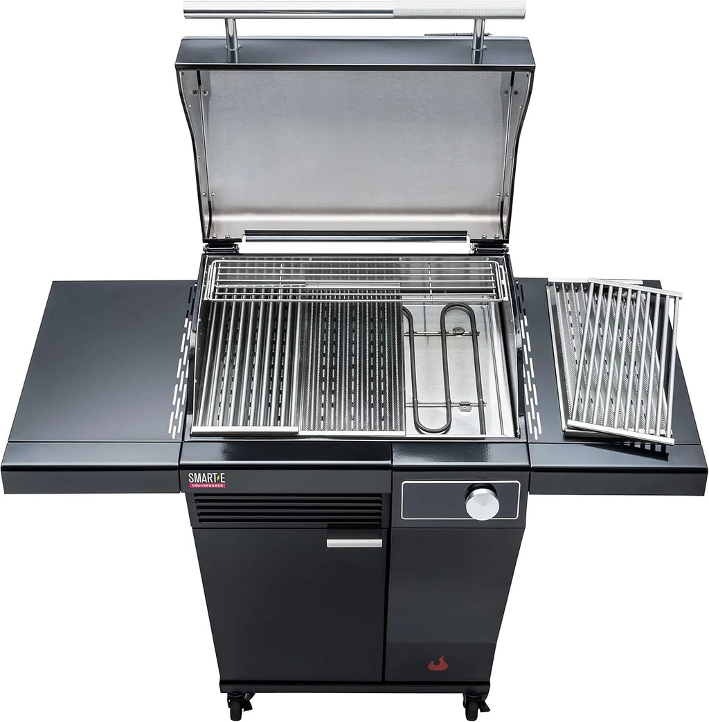 Char-Broil Churrasqueira Elétrica SMART-E - Churrasqueira com E-POWER 90-370°C, controle preciso de temperatura, função de limpeza - Ideal para cozinhar ao ar livre, no jardim e no pátio