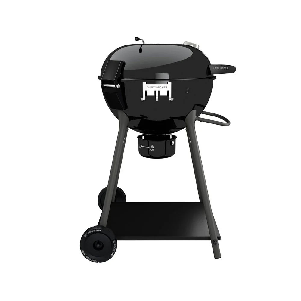 2026 Churrasqueira a Carvão Outdoorchef KENSINGTON 570 C – Sistema Funil-Deslizante para calor direto/indireto – Preto