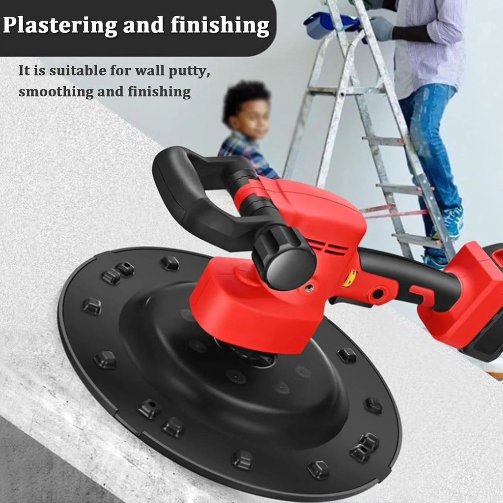 Desempenadeira de Concreto com Velocidade Ajustável - Misturador Elétrico para Gesso, Argamassa, Cimento e Massa Corrida, Polidor de Parede - Bateria de Lítio - 80-200 RPM