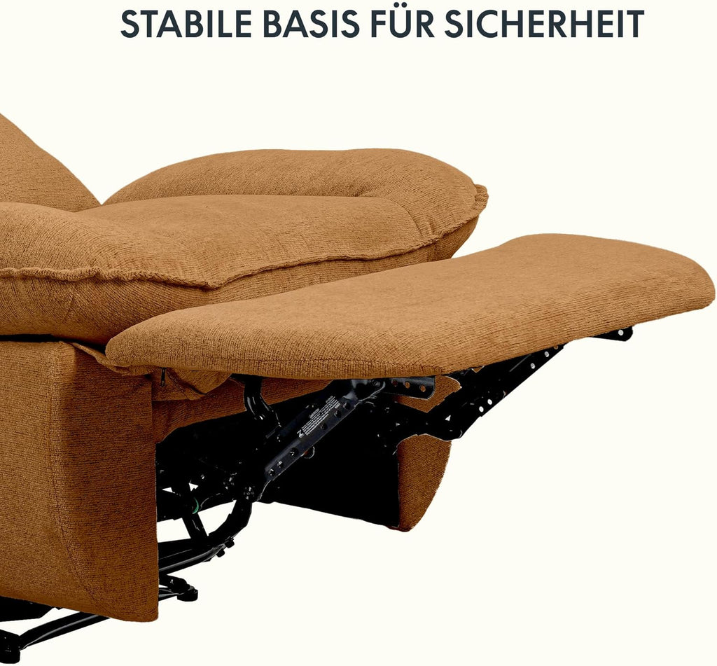 FLEXISPOT XC6 Poltrona Relax, Sofá Giratório com Função Balanço, Poltrona de TV com Encosto Ajustável, Poltrona Reclinável para Quarto, Sala de Estar e Home Theater (Beige)