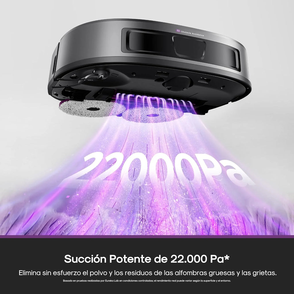Eureka J15 EVO Ultra Robô Aspirador e Passa Pano 22KPa com Base Multifuncional, Esvaziamento e Limpeza Automáticos, Escova Antiembaraço, Secagem a Ar Quente de Panos, Limpeza Versátil de Tapetes