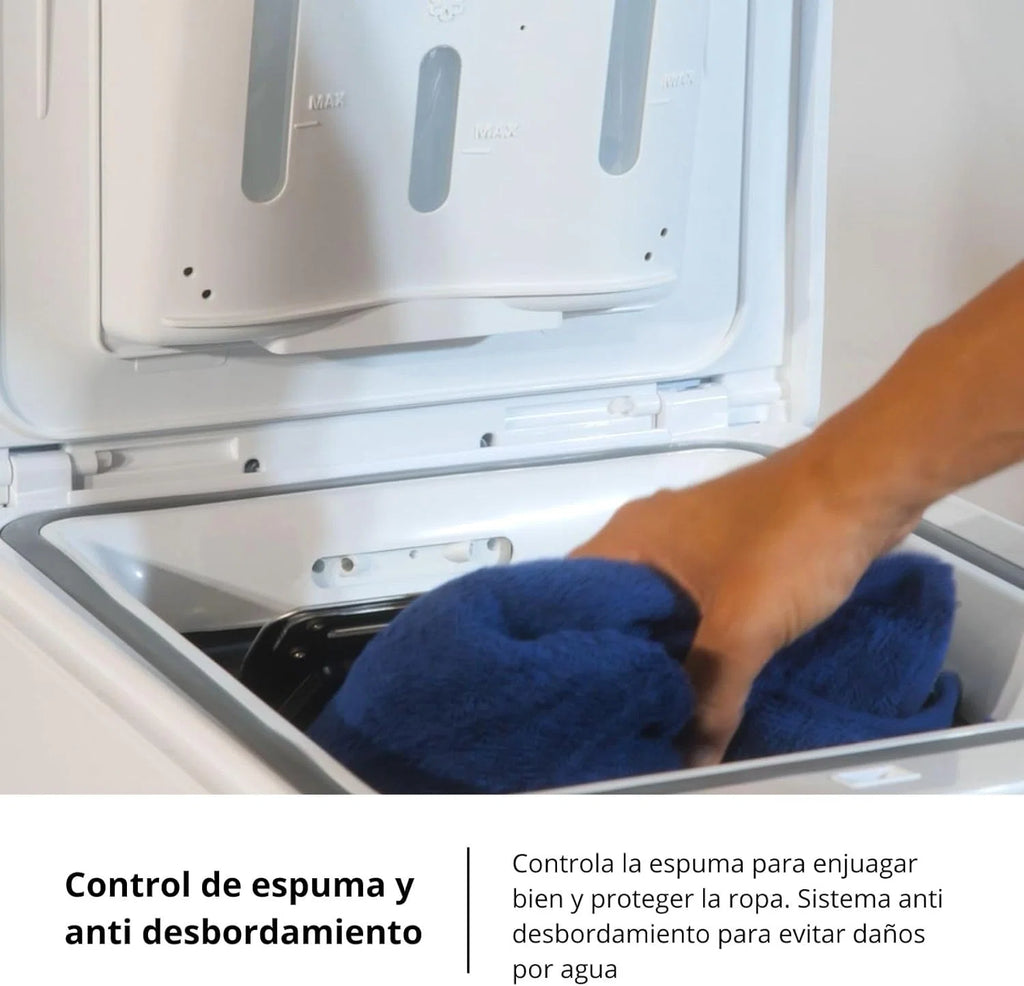 Corberó - Máquina de Lavar Roupa de Carga Superior 6.5kg | CLACSM6524 | 1200 RPM | 16 Programas, Função Vapor, ECO, Limpeza do Tambor | Início Diferido | Lavagem Rápida | Engomar Fácil | Indicadores LED | Branco