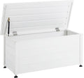 Beliani Baú de Alumínio Externo Armário de Jardim Branco 113 x 50 cm Campalto