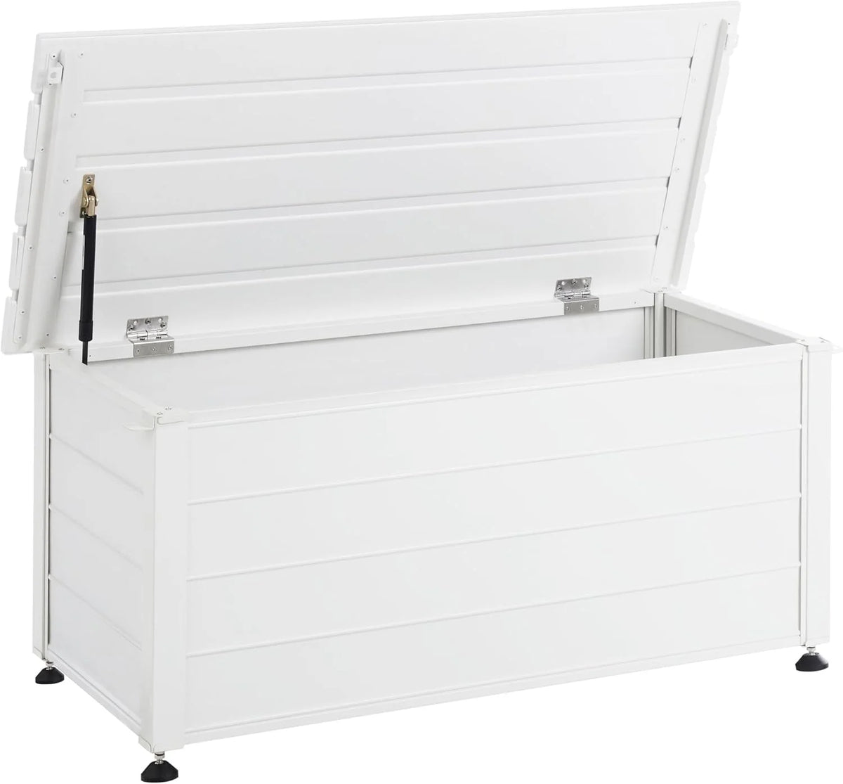 Beliani Baú de Alumínio Externo Armário de Jardim Branco 113 x 50 cm Campalto