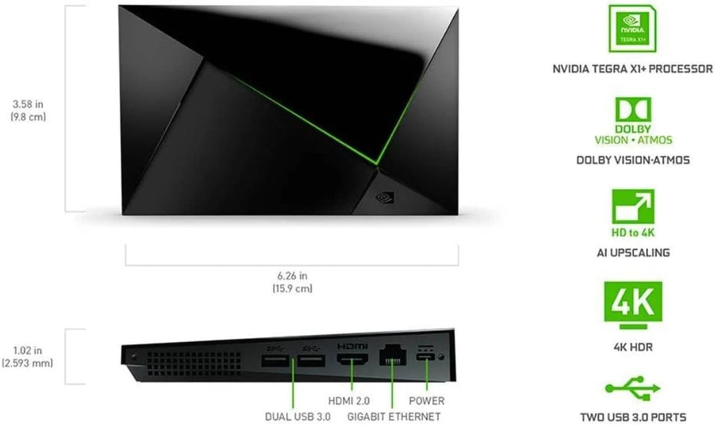 Nvidia Shield TV Pro, Processador com Controle Remoto, Chrome, Preto