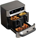 Fritadeira e Forno de Ar Tri Zone Cuisinart 13,6L sem PFAS | 3 zonas | 2 cestos de 4,3L + forno de 5L | 9 funções: fritar com ar, assar, grelhar, cozer, reaquecer, desidratar, pizza, tostar, manual