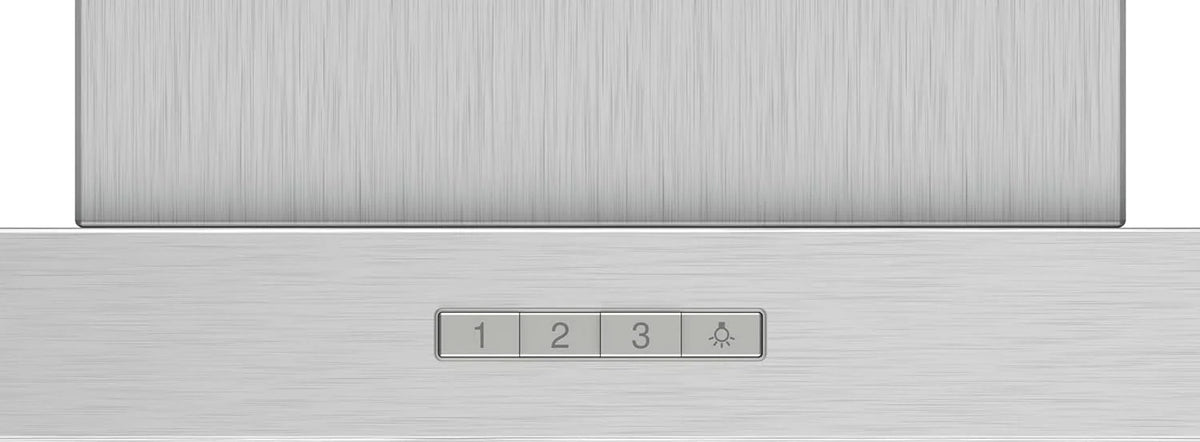 Bosch - Coifa Decorativa de Parede, 90 cm, Série 2, Controle Mecânico, Iluminação LED, Aço Inoxidável, DWB96BC50
