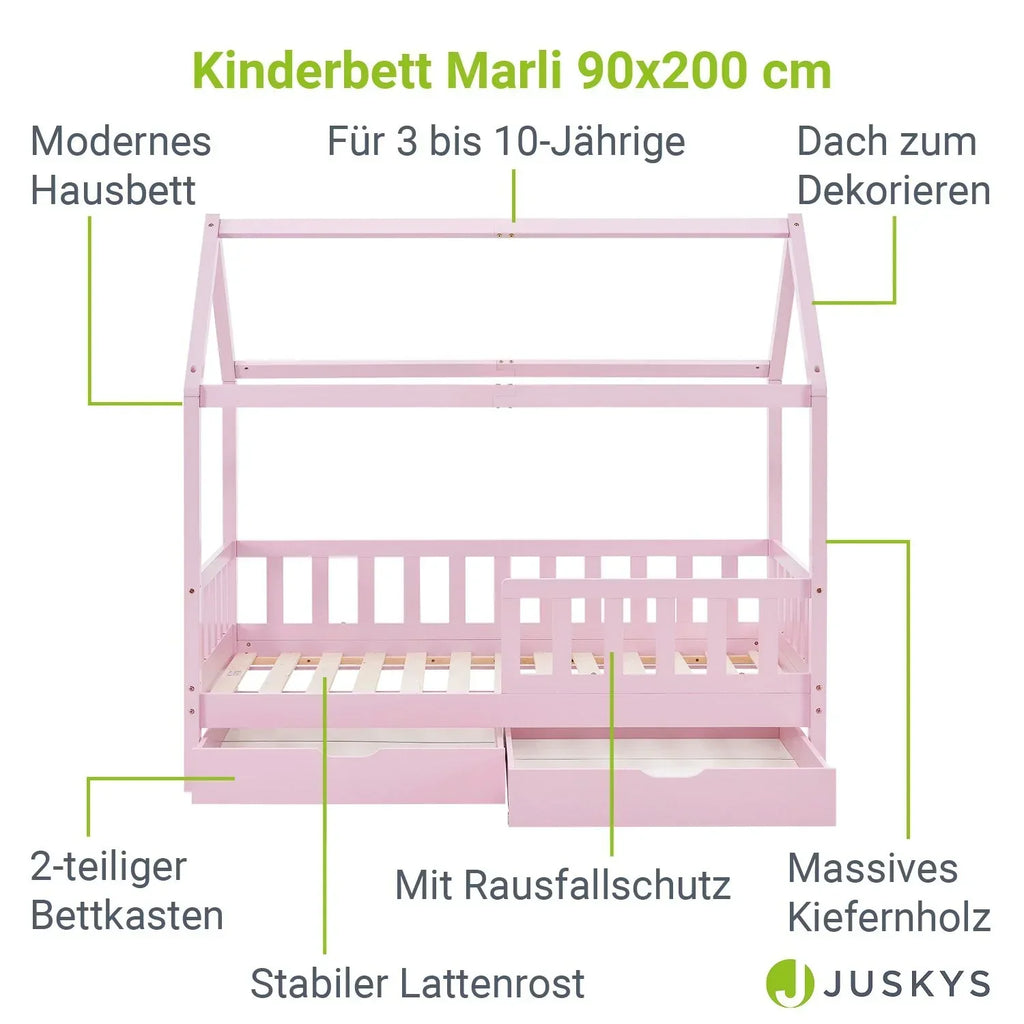 2026 Cama infantil Marli 90 x 200 cm com gavetas de armazenamento