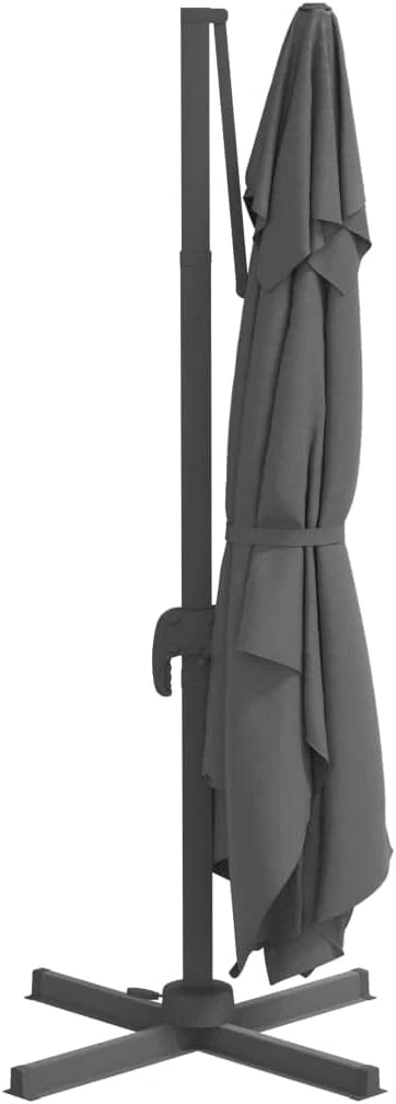Guarda-sol lateral LED antracite, 400 x 300 cm