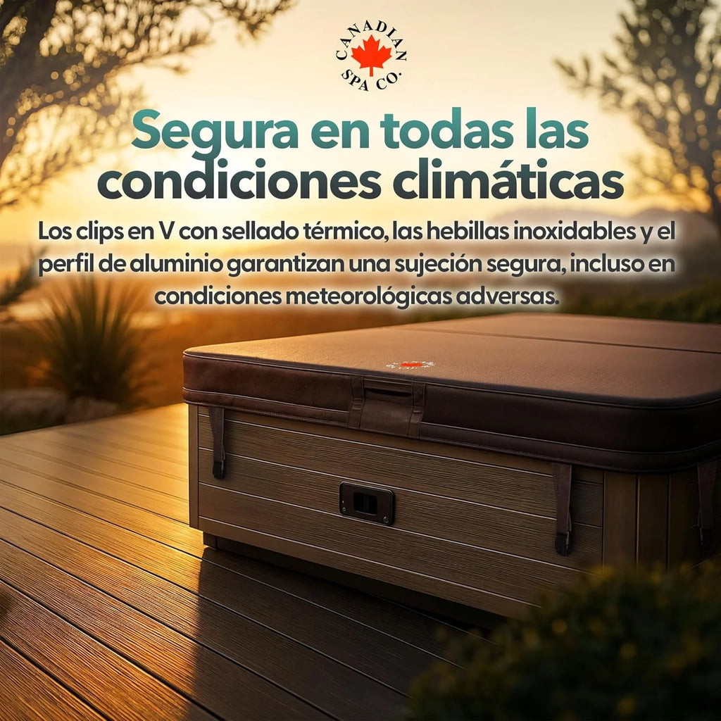 CANADIAN SPA CO. Capa Protetora para Banheira de Hidromassagem, Cor Marrom, 218 x 218 cm, Disponível em Vários Tamanhos e Cores