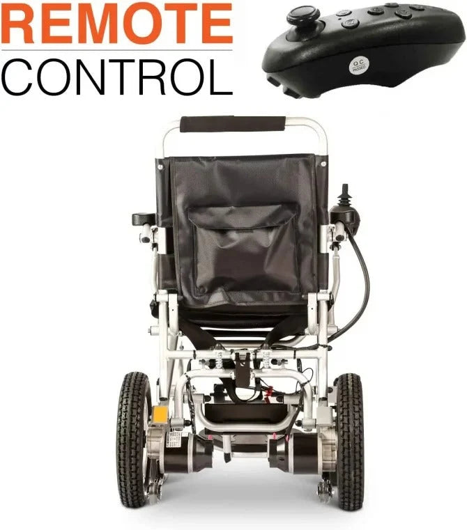 2025 Cadeira de Rodas Elétrica Culver Mobility, Scooter Elétrico Motorizado, Dobrável e Leve, Aprovada pela FDA, para Viagens de Avião (Rampa para Cadeira de Rodas de Presente Incluída) (Prata, 17.5 polegadas)
