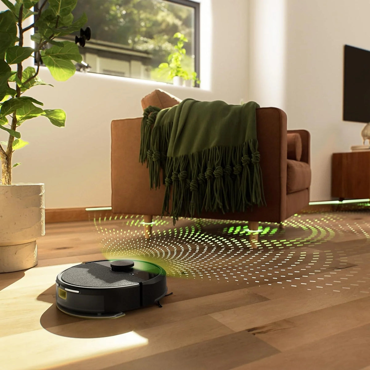 iRobot Roomba Combo j5+ com Base de Esvaziamento Automático com 75 dias de autonomia, Aspira e Esfrega, Clearview LiDAR, 7.000 Pa, 120 min de autonomia, SmartScrub, Evita Objetos, Recarrega e Continua, App, 3 Modos de Limpeza_N