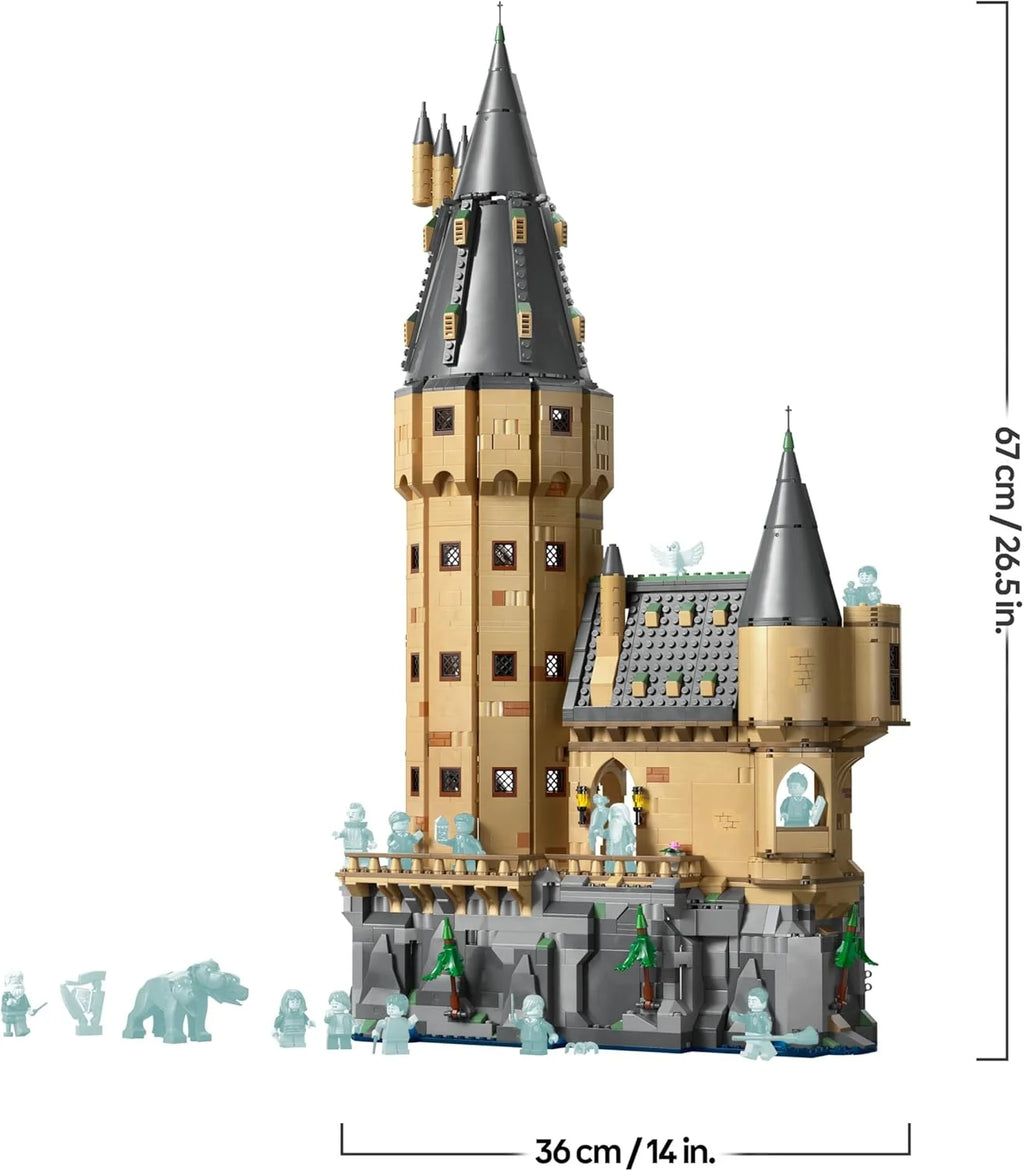 Harry Potter Castelo de Hogwarts: Torre Central – Castelo de Brinquedo com Sala das Chaves Voadoras e Xadrez Mágico – 12 Minifiguras – Presente para Crianças a partir de 10 Anos 76454
