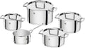 Conjunto de Panelas ZWILLING, 5 peças, 4 tampas, Indução, Aço Inoxidável, Passion