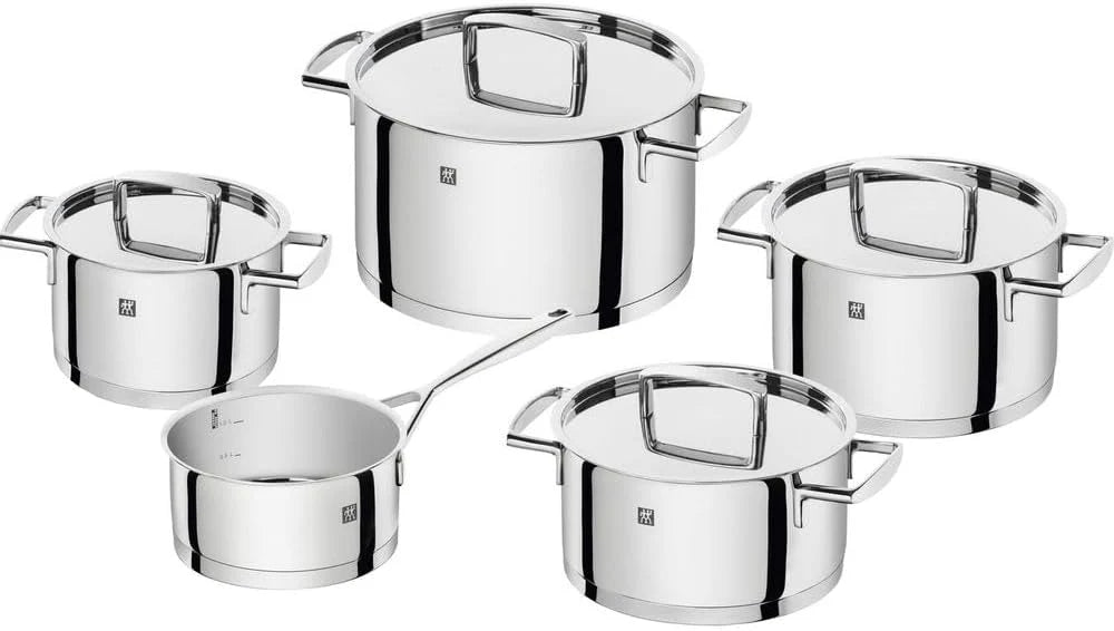 Conjunto de Panelas ZWILLING, 5 peças, 4 tampas, Indução, Aço Inoxidável, Passion