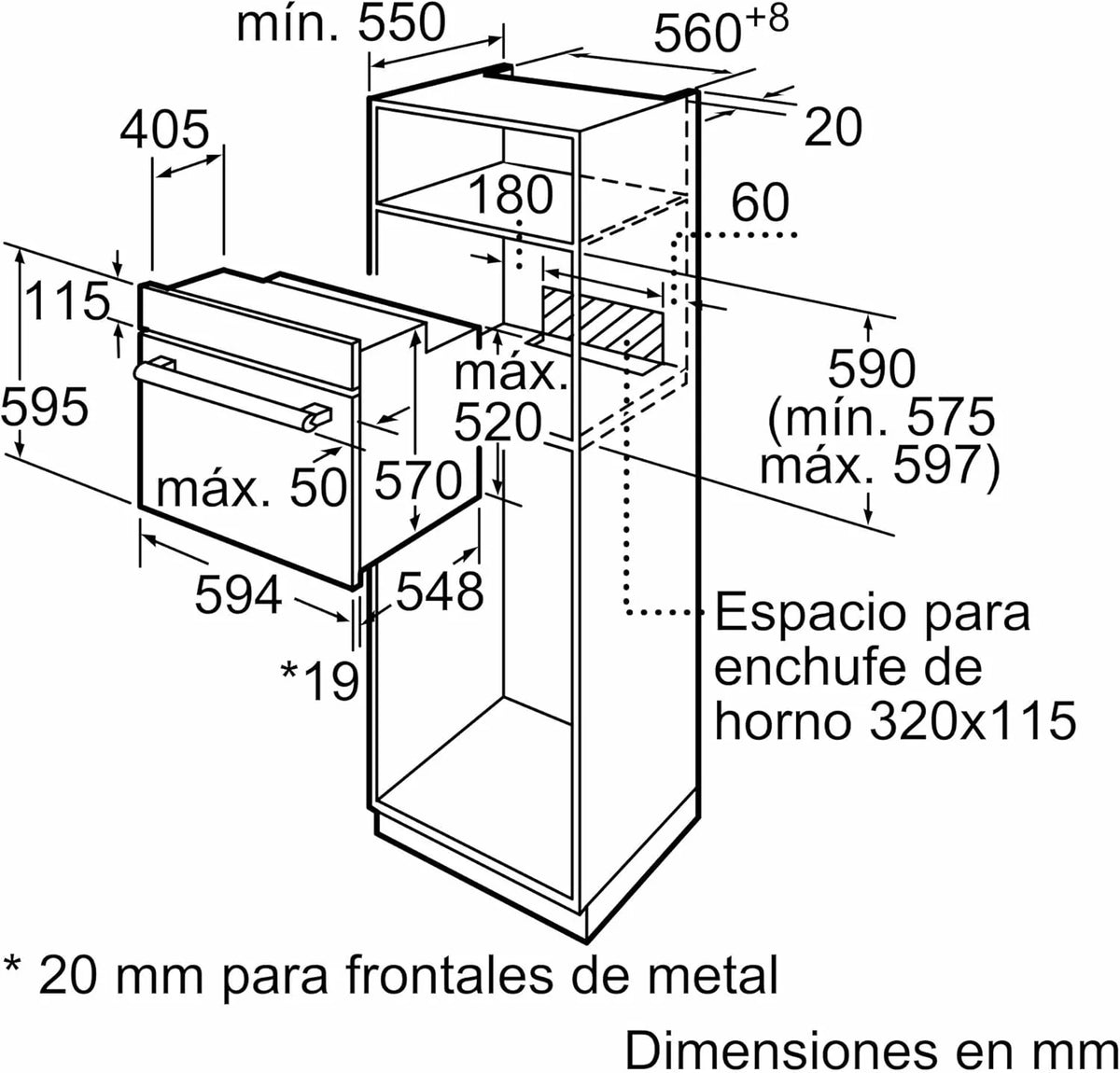 Forno Multifunções Balay, 60 cm de largura, Controlo Comfort, Pré-aquecimento Rápido, 7 funções, Preto/Inox, 3HB2030X0